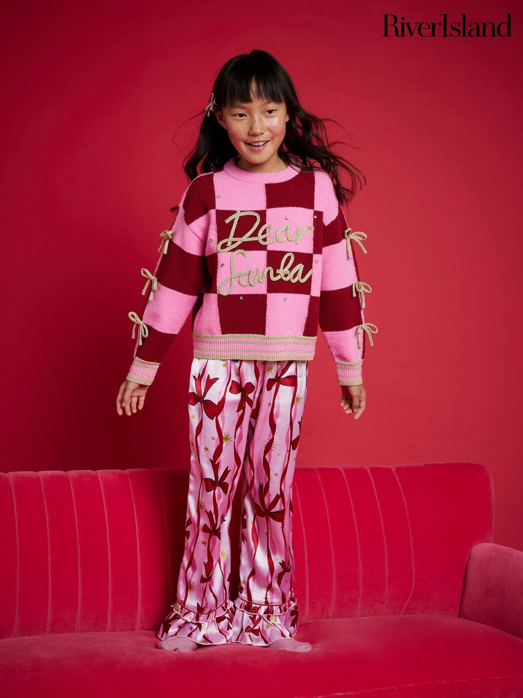 River Island Nephthys Dear Santa Christmas Jumper