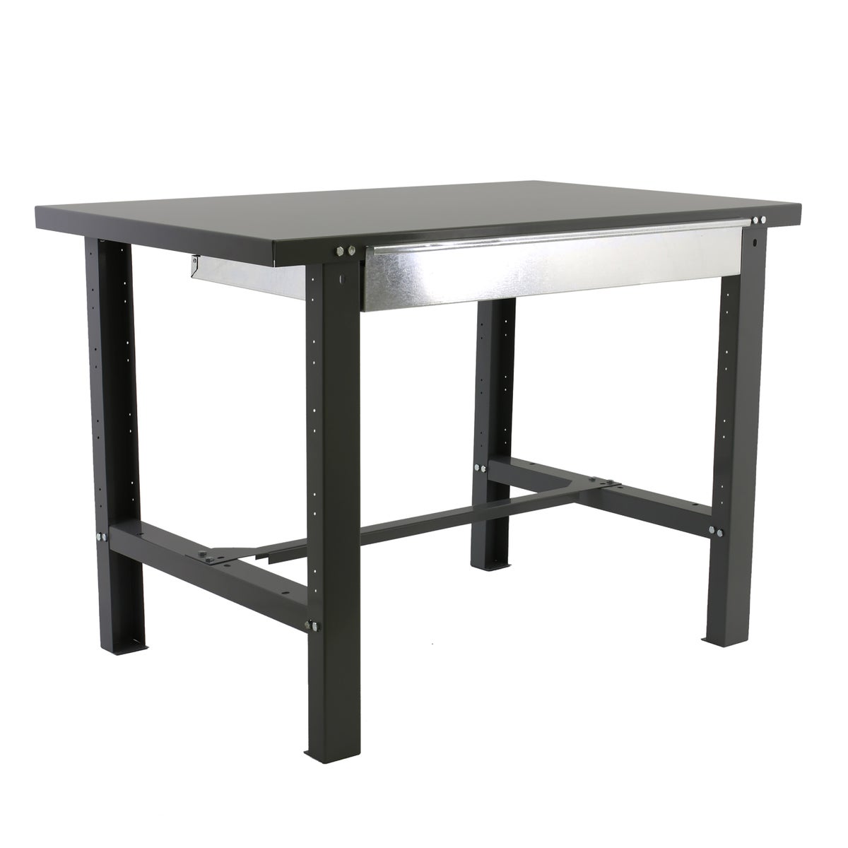 PROREGAL Buffalo Metalen werkbank met lade, HxBxD 83 x 120 x 73 cm, draagvermogen 600 kg, antraciet