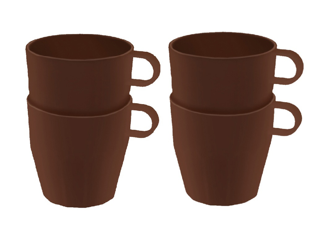 Travellife Nova Cacao beker - Set van 4