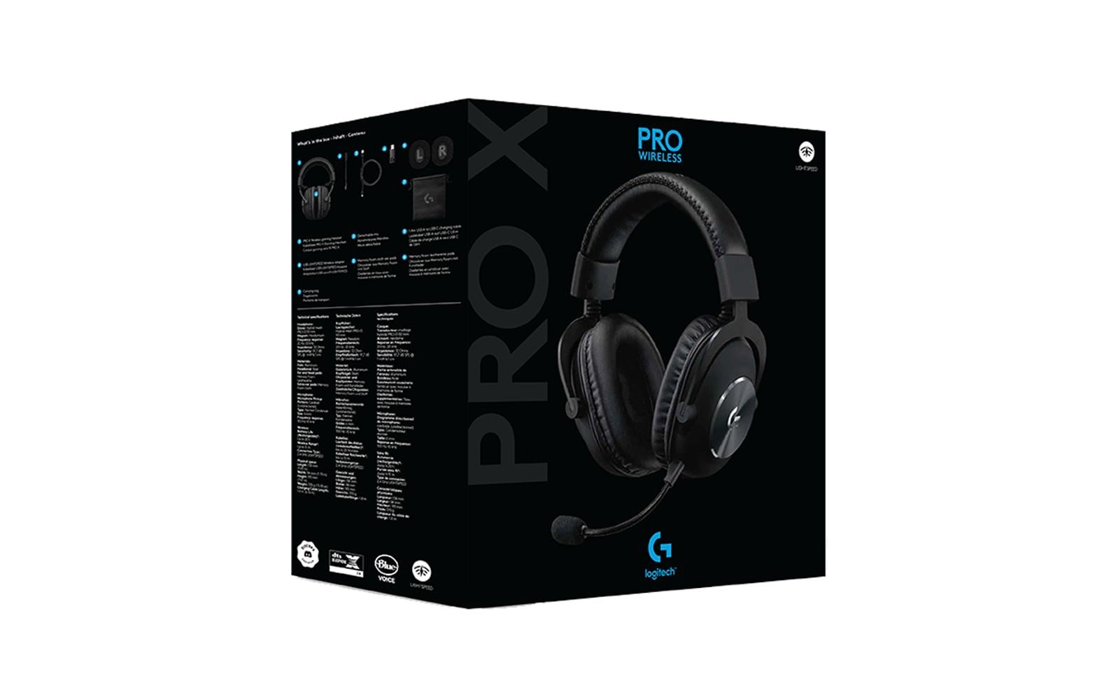 Headset G Pro X Wireless Lightspeed Gaming Schwarz<br>Kabelloses Over-Ear-Headset mit Surround-Sound