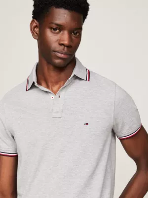 Polo de algodão orgânico com corte slim