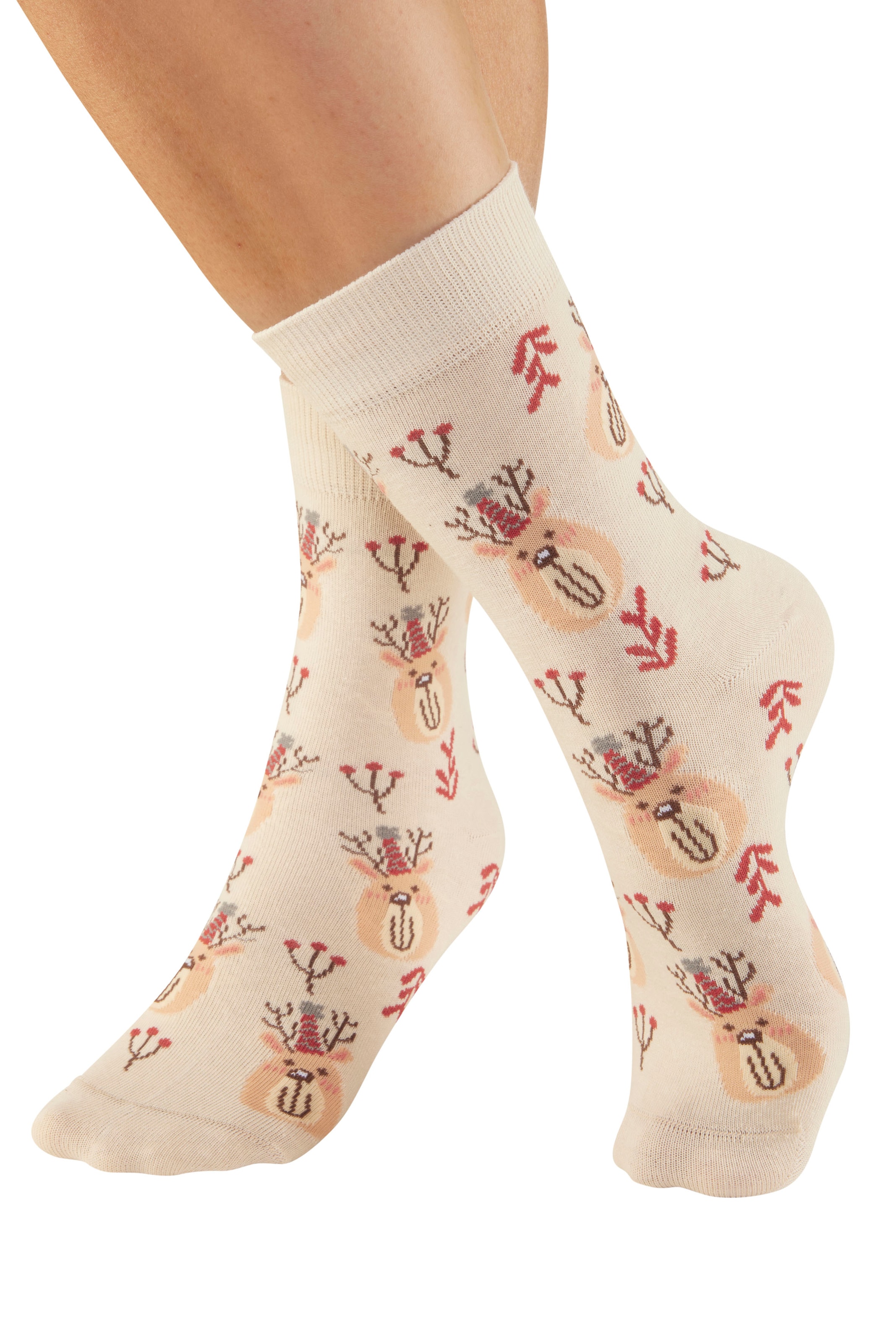 H.I.S Basicsocken Packung, 3 Paar tlg. mit lustigen Weihnachtsmotiven