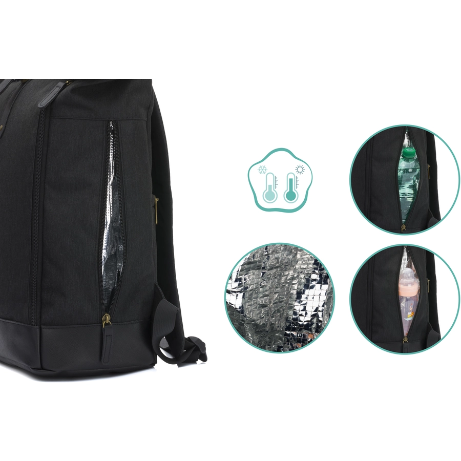 Fillikid Wickelrucksack Rolltop Berlin schwarz