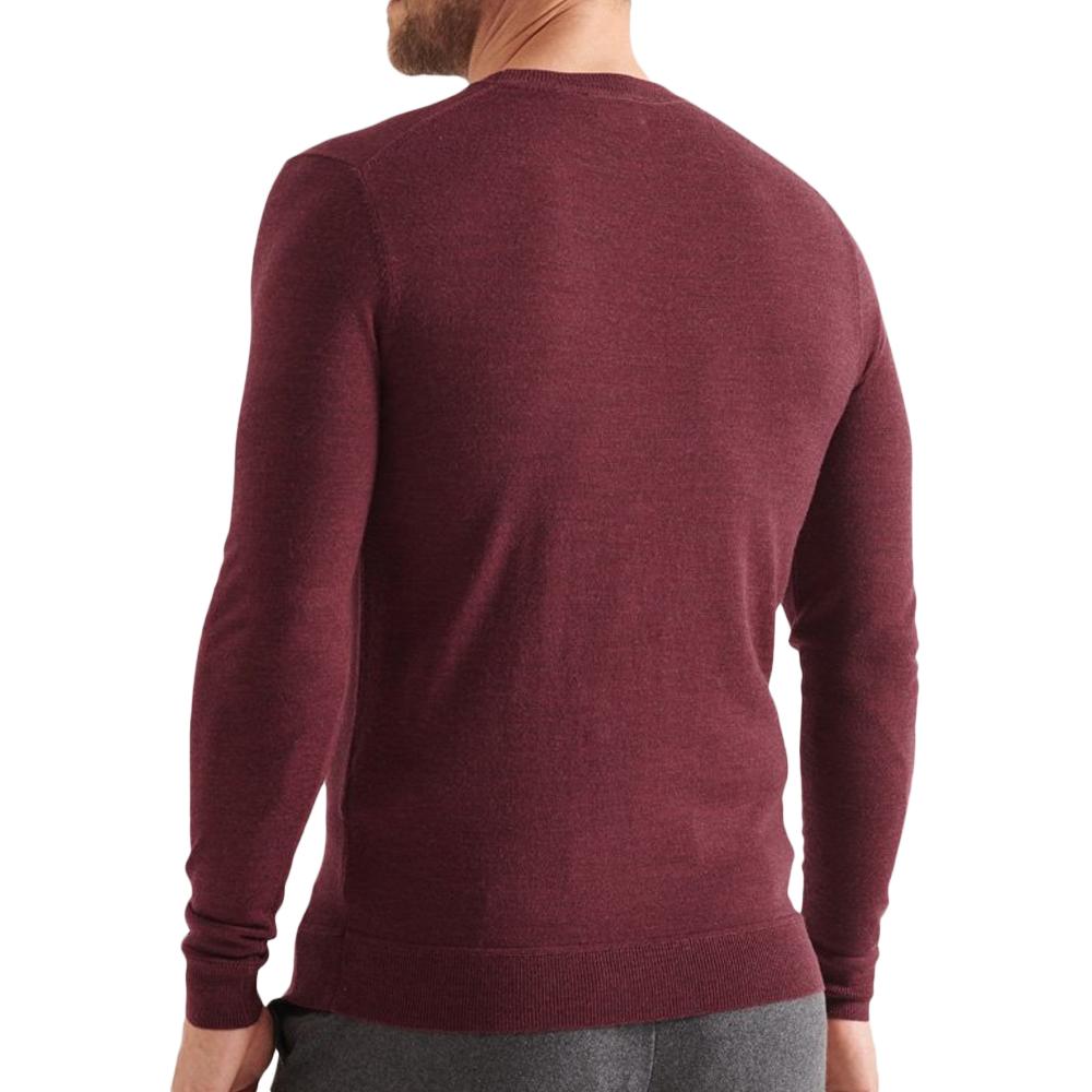 Superdry Pull Bordeaux Homme Superdry Studios Merino