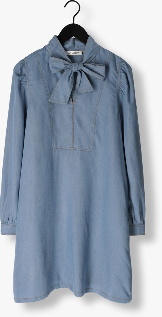 CO\\'COUTURE blauwe co'couture mini jurk titus denim bow dress