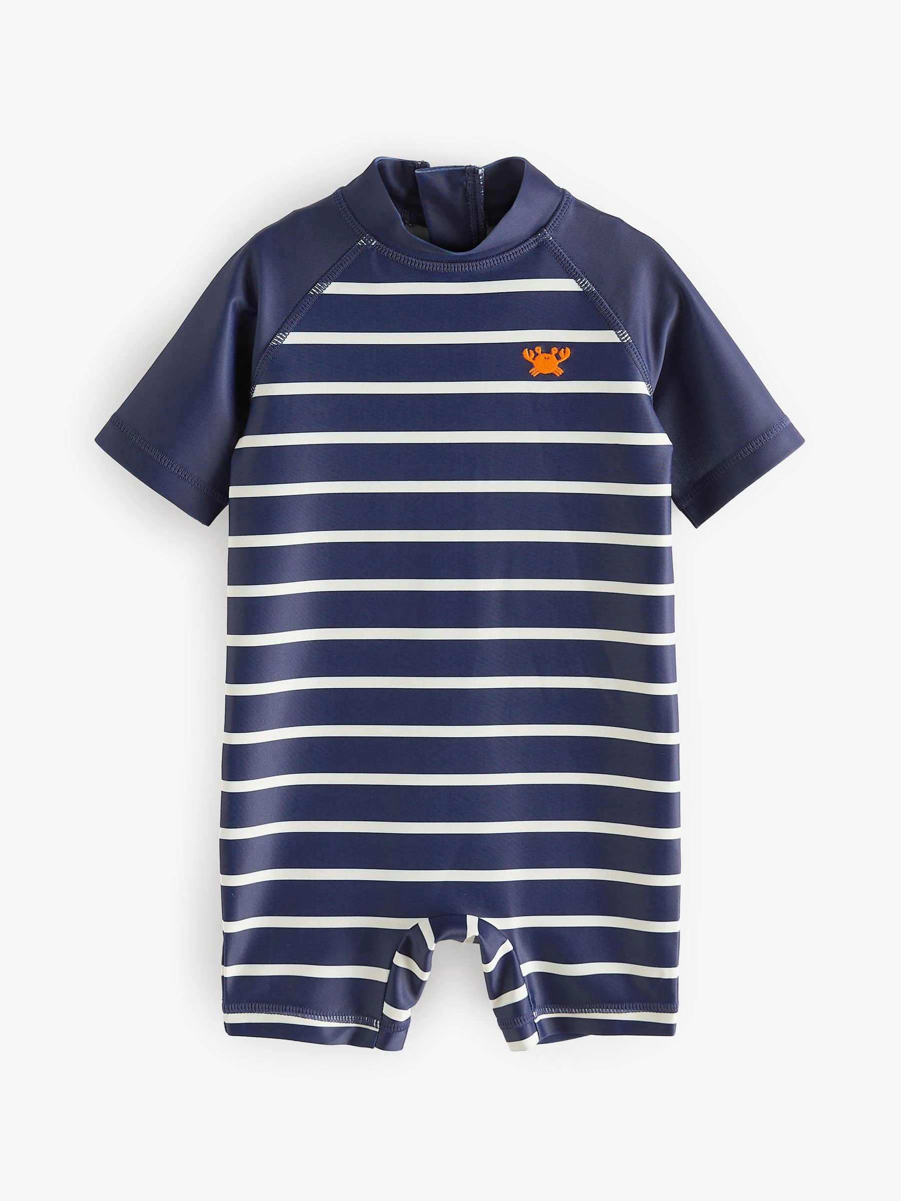 Marineblauw gestreept - Zonbeschermend onesie (3 mnd-7 jr)