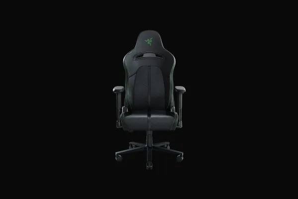 Razer Iskur X - Stol - armstøtter - T-formet - syntetisk læder, stål, elastomerisk polyuretan (EPU) - sort/grøn