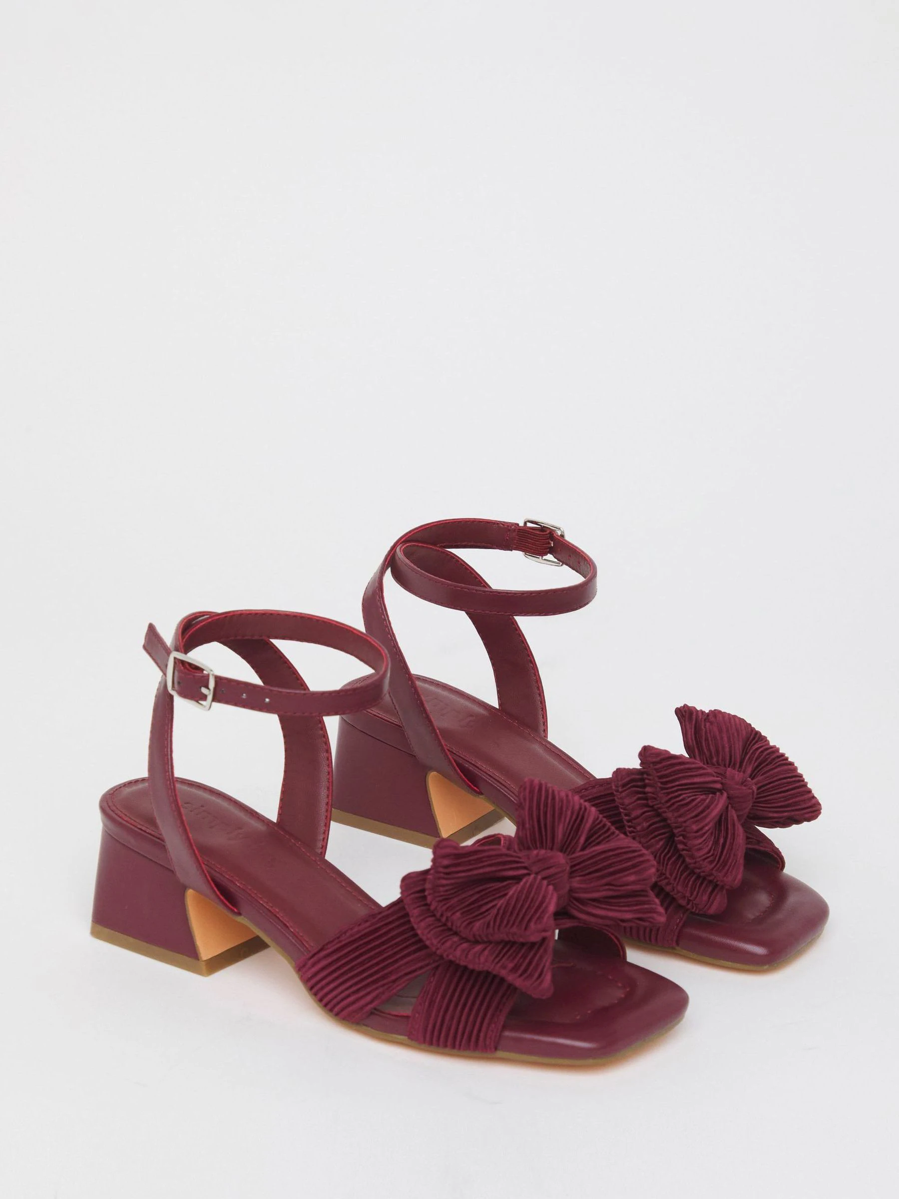 Simply Be Double Bow Block Heels