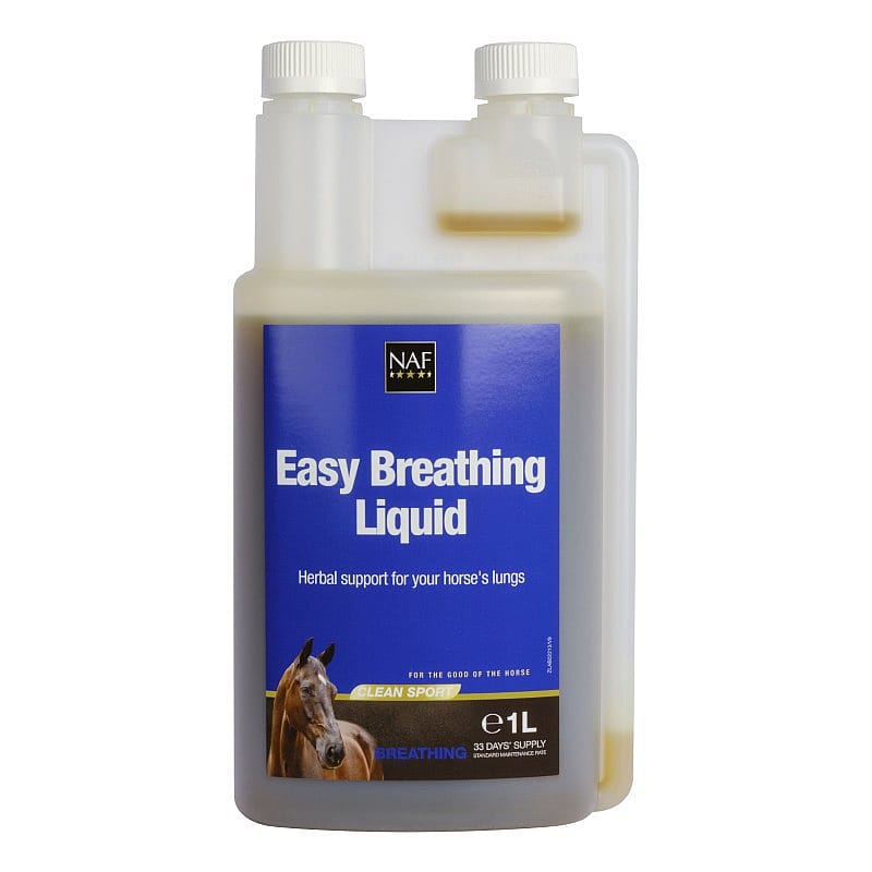 NAF Easy Breathing Liquid – Voor gezonde luchtwegen bij paarden met gevoelige ademhaling
