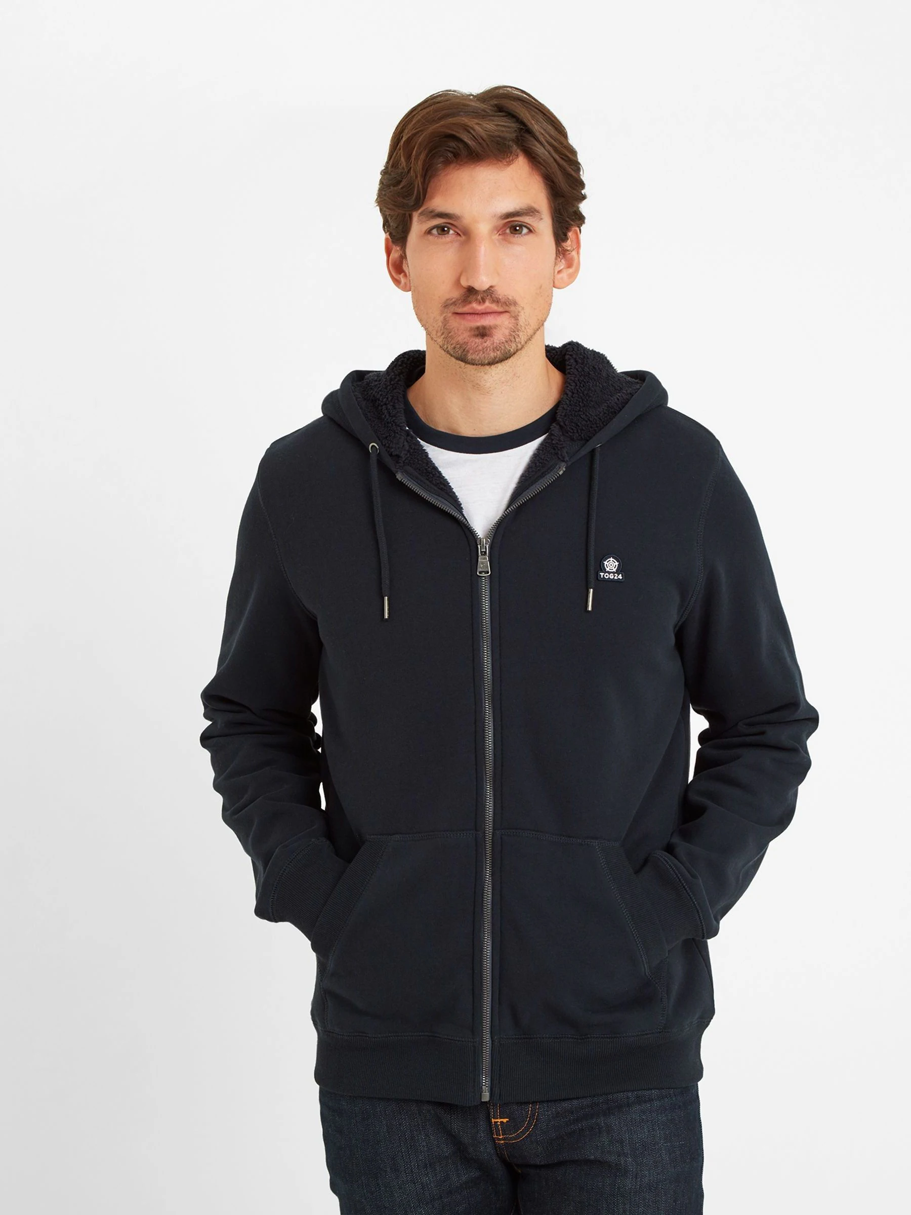 Blauw - Tog 24 Timble Sherpa gevoerde hoodie
