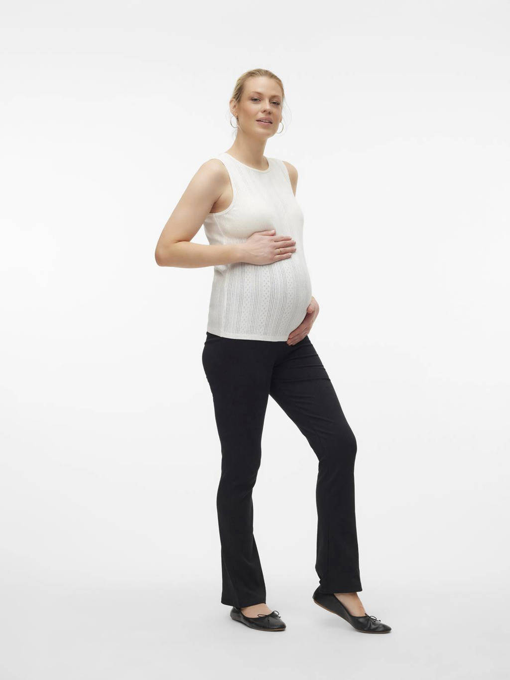 VERO MODA MATERNITY flared zwangerschapslegging VMMLAVENDER zwart
