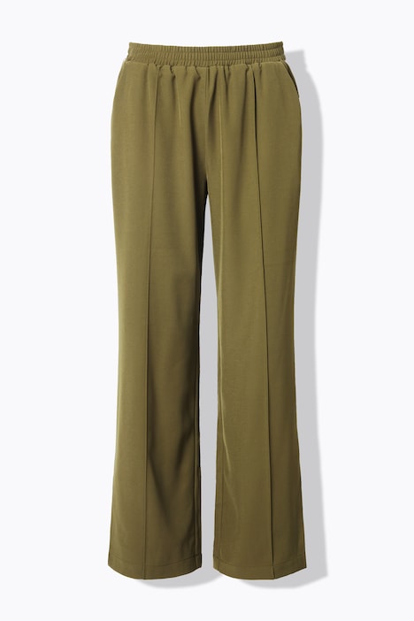 Hose, Wide Legs, Biese, Seitenstreifen, Elastikbund