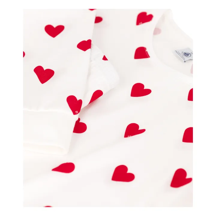 Petit Bateau Ensemble Pyjama Moxa Cœurs - Collection Femme | Blanc