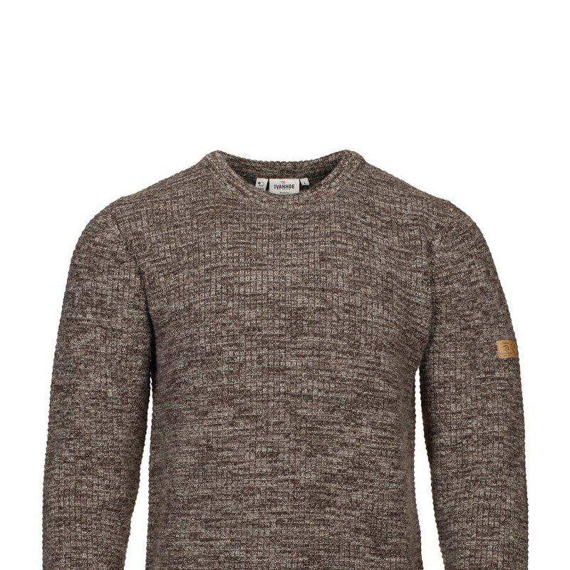 Ivanhoe NLS Petal Chocolat Mouline heren trui - Dark Brown
