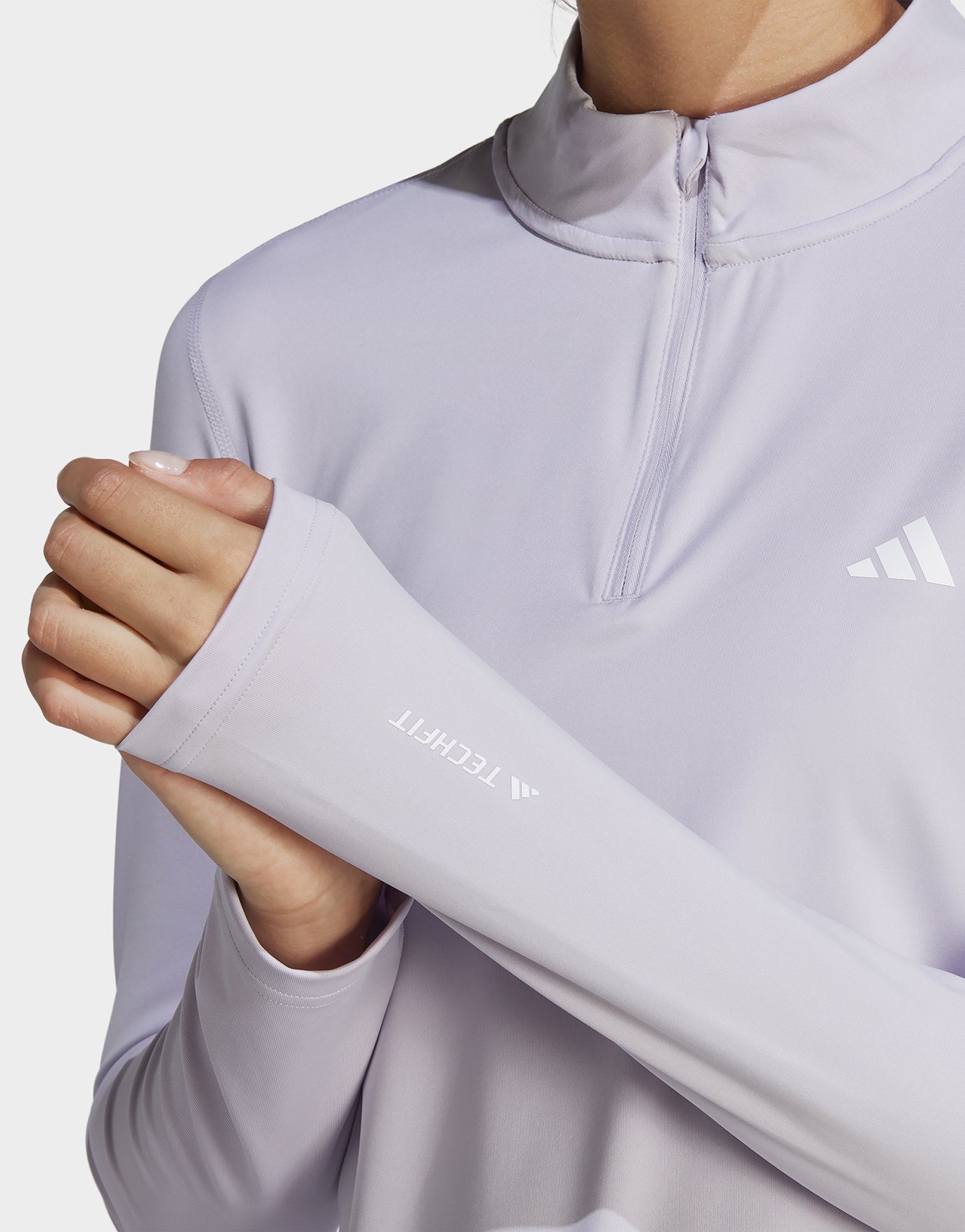 adidas Haut d'entraînement à manches longues et zip 1/4 Techfit