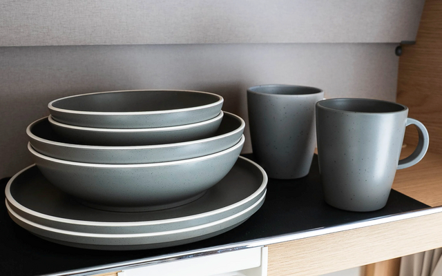 Silwy Brunner Dolomit Magnet-Geschirrset Kunststoff 11-teilig für 2 Personen
