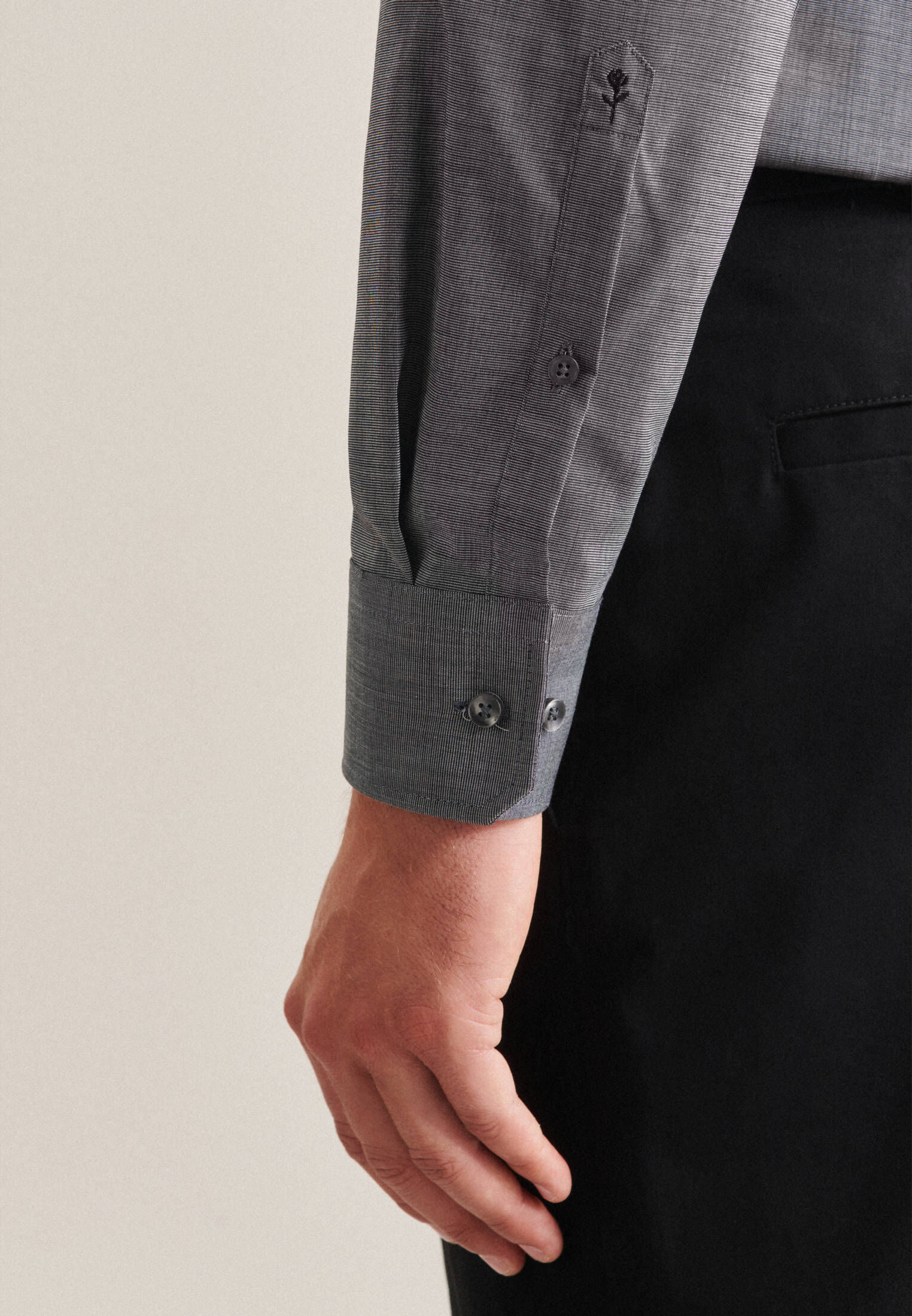 Seidensticker| Herren Hemd Shaped Fit extra langer Arm