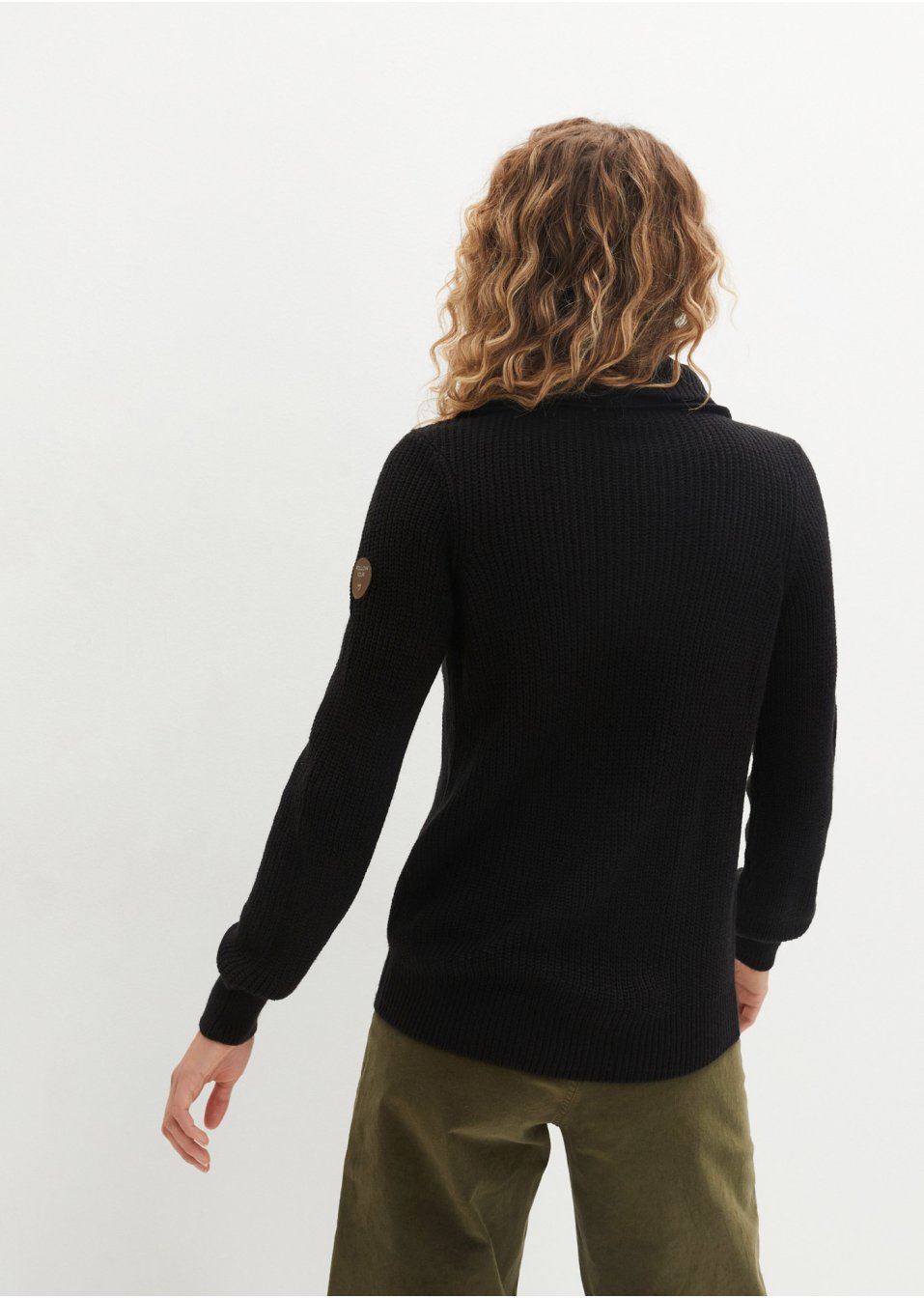 Pull camionneur en maille avec col 2 en 1