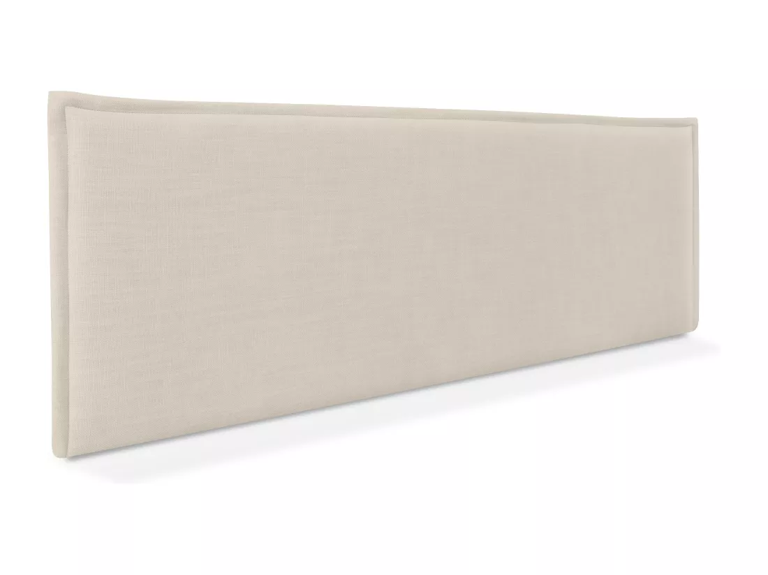 DHOME Tête de lit en lin naturel lisse avec garniture 145x50cm Lits 135/140 - Beig