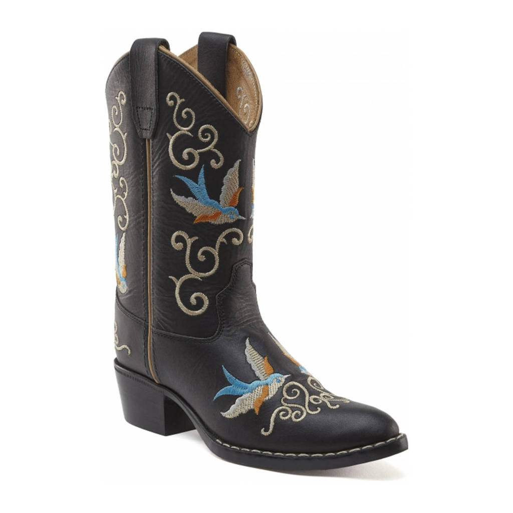 Bootstock Robin Annelijnleren cowboylaarzen zwart