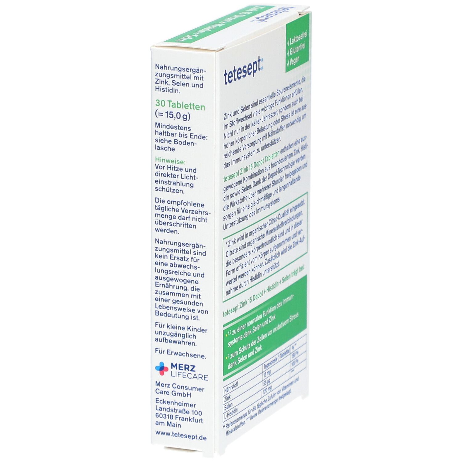 tetesept® Zink 15 Depot + Histidin + Selen