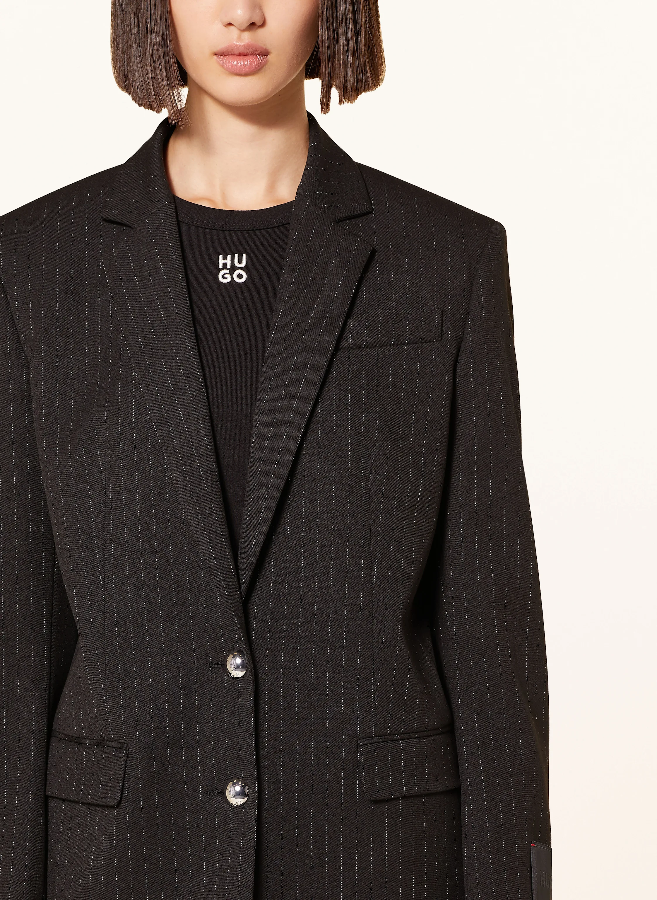 HUGO Blazer ANATALI mit Glitzergarn