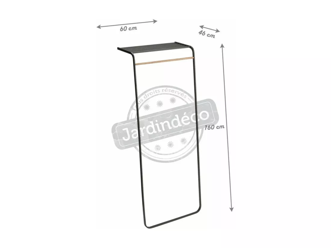 Porte-manteau incliné avec étagère H160 cm - TOWER