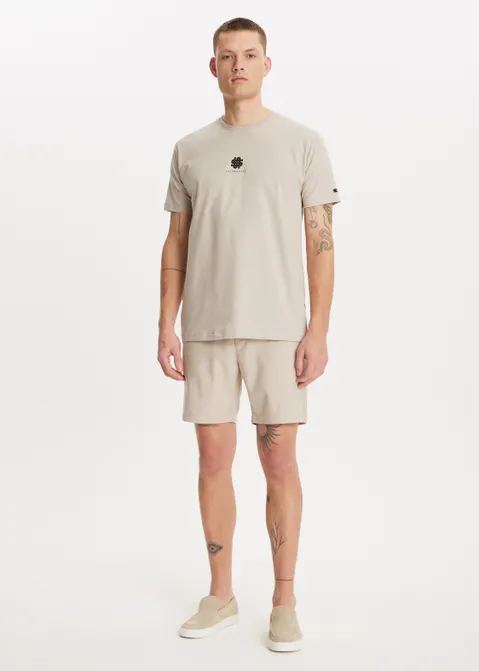 T-shirt met print symbol bruin (TAU.L)