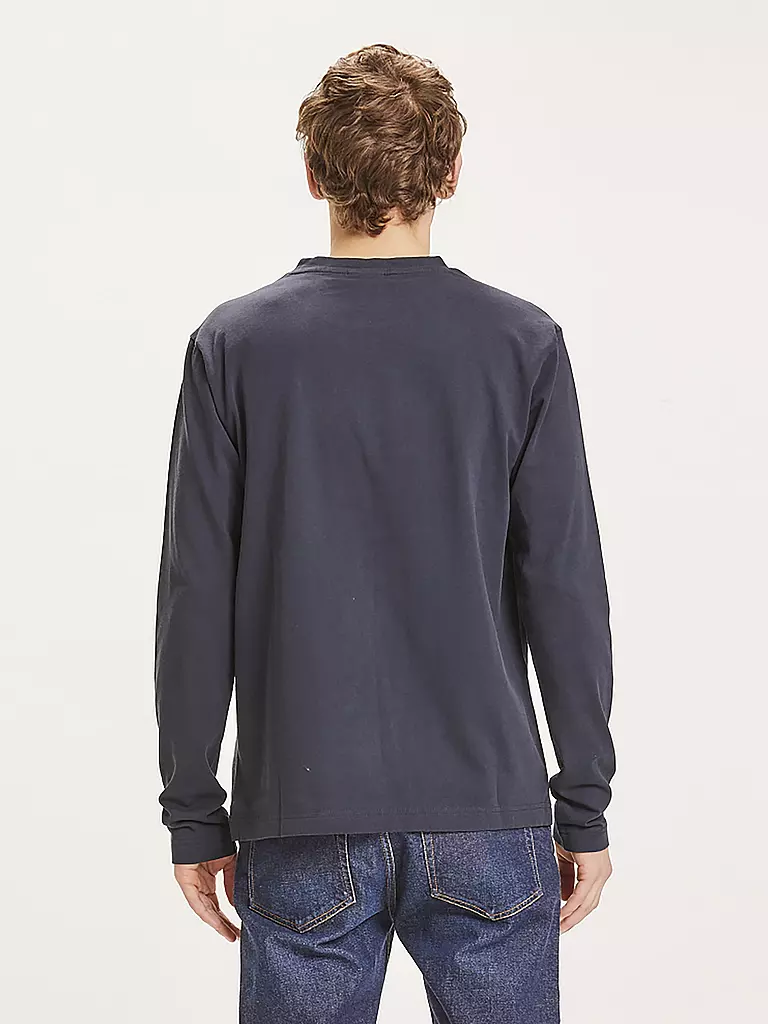 KNOWLEDGE COTTON APPAREL Langarmshirt blau