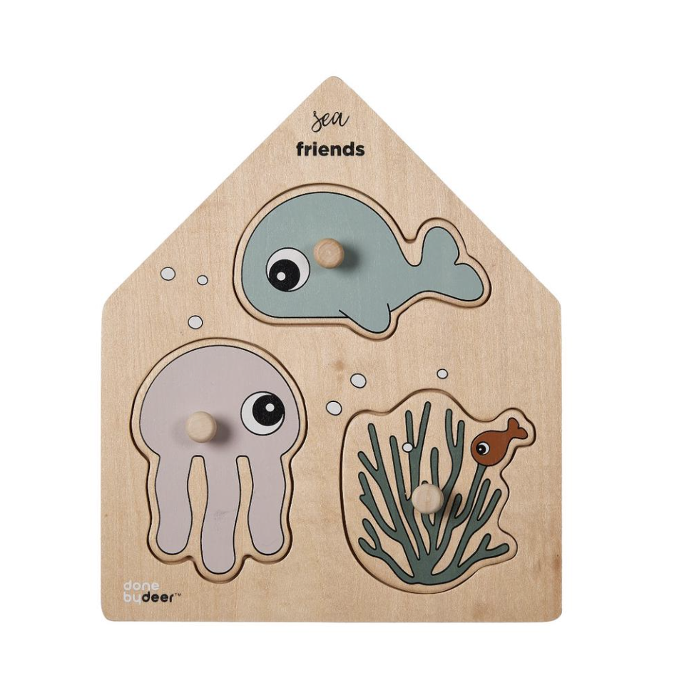 Sea Friends Peg Puzzle, 3 Piece