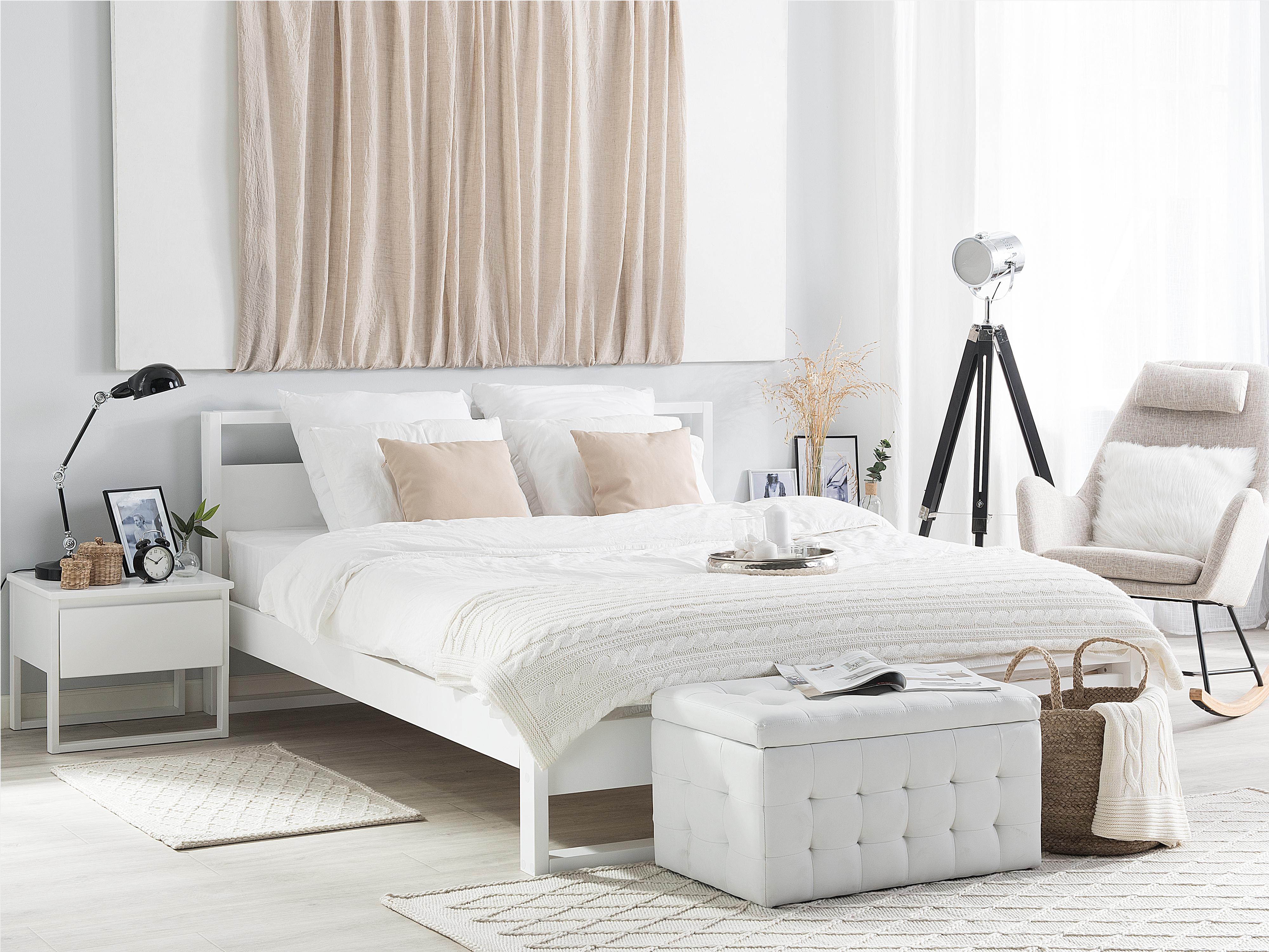 Bed Dennenhout GIULIA 180 x 200 cm Wit