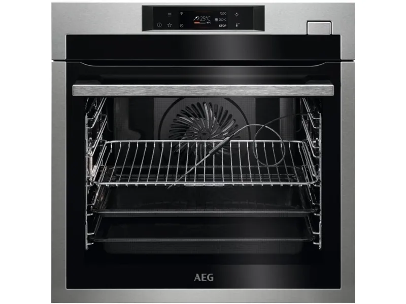 AEG 8000 SteamBoost BSE788380M - Ovn - med dampfunktion - til indbygning - niche - bredde: 56 cm - dybde: 55 cm - højde: 59 cm - med selv-rengøring - Klasse A   - rustfrit stål
