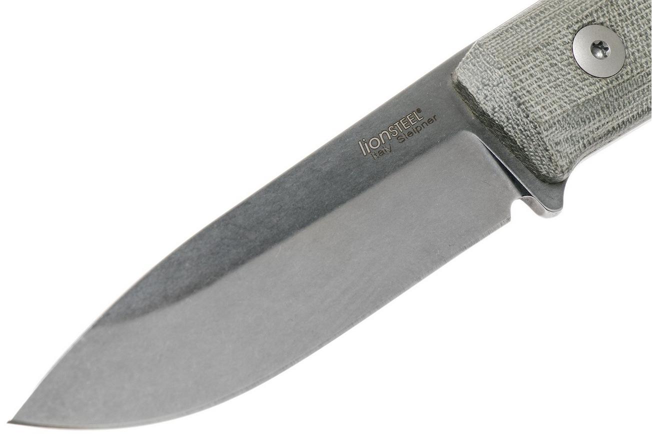 LionSteel B40 green canvas micarta B40-CVG bushcraftmes