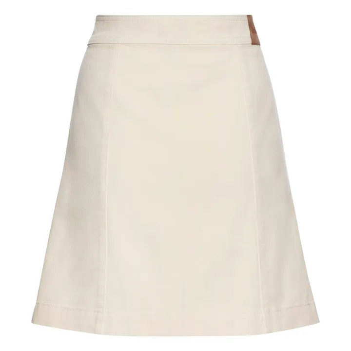 Alma Deia Jupe Denim en Coton Bio | Blanc cassé