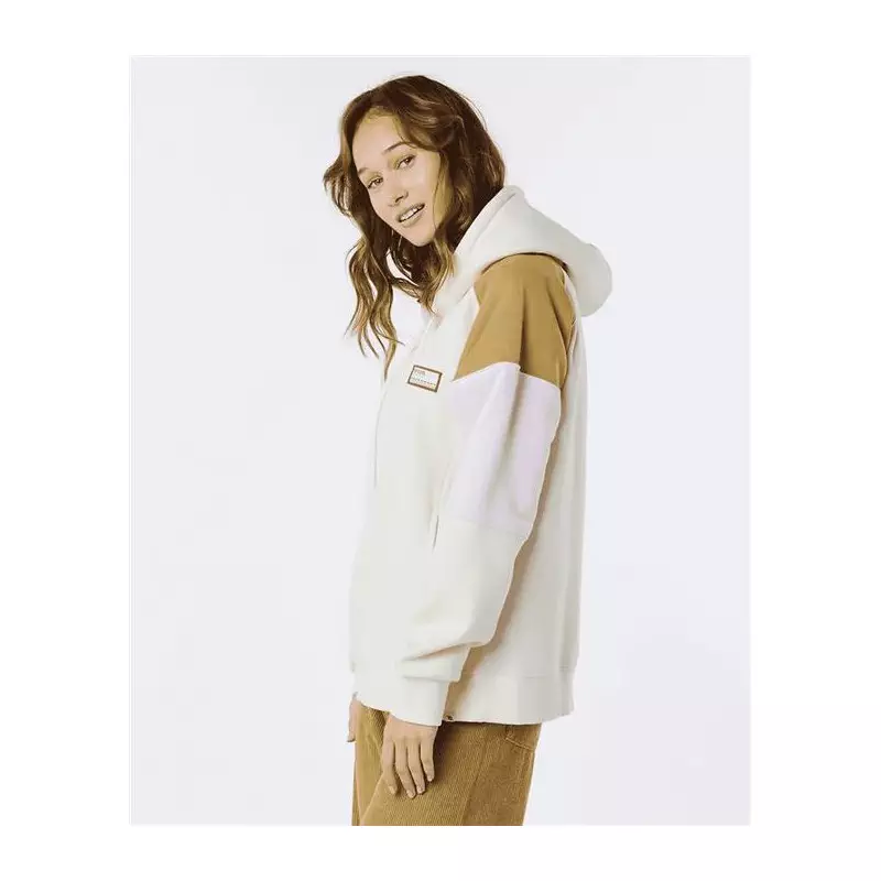 Sweat femme RIPCURL Galicia Full Zip Fleece Off White
