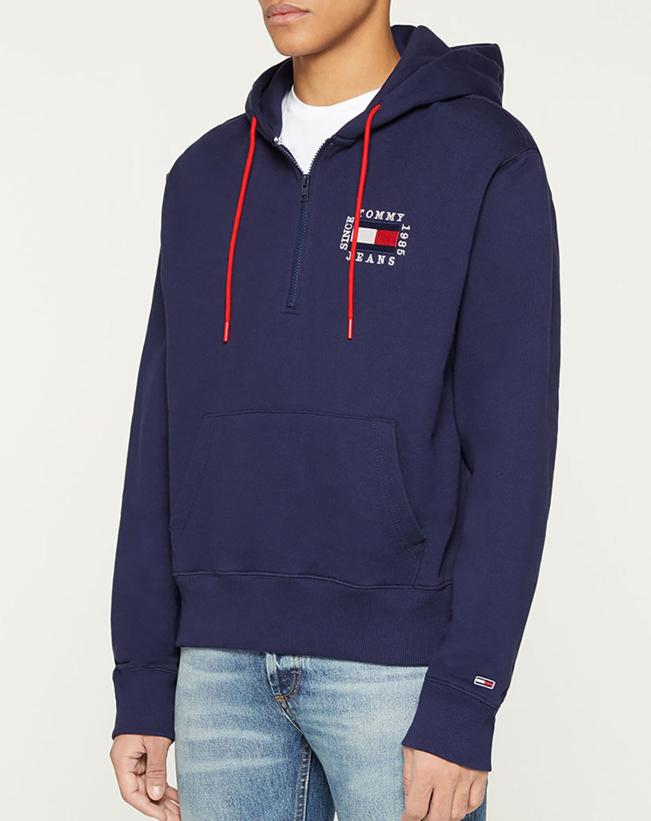 Tommy Jeans Sweat à capuche zippé bleu marine