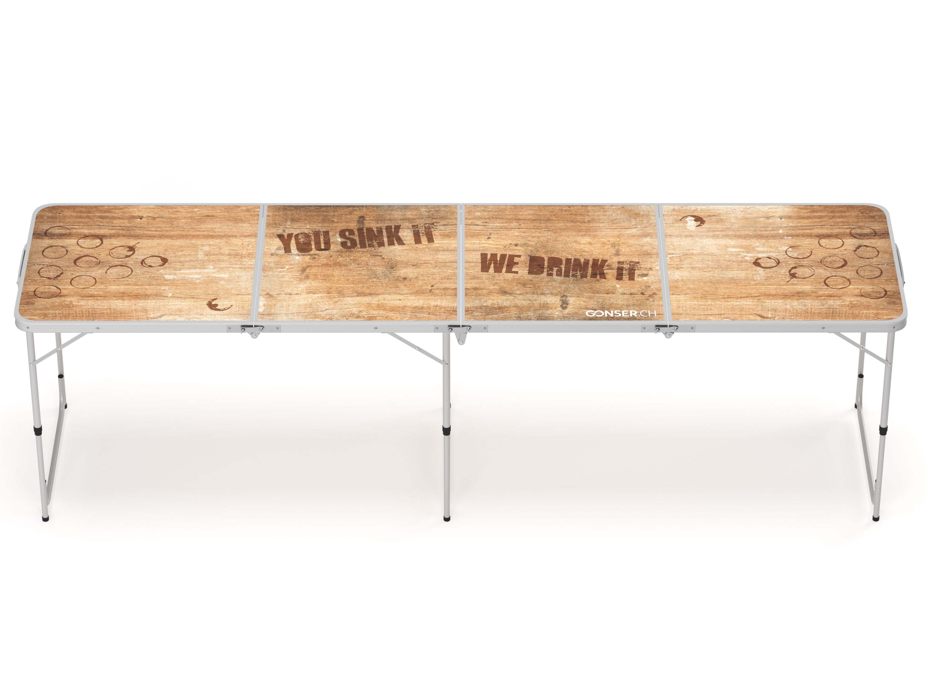Beer-Pong Tisch WOOD 240 x 60 cm