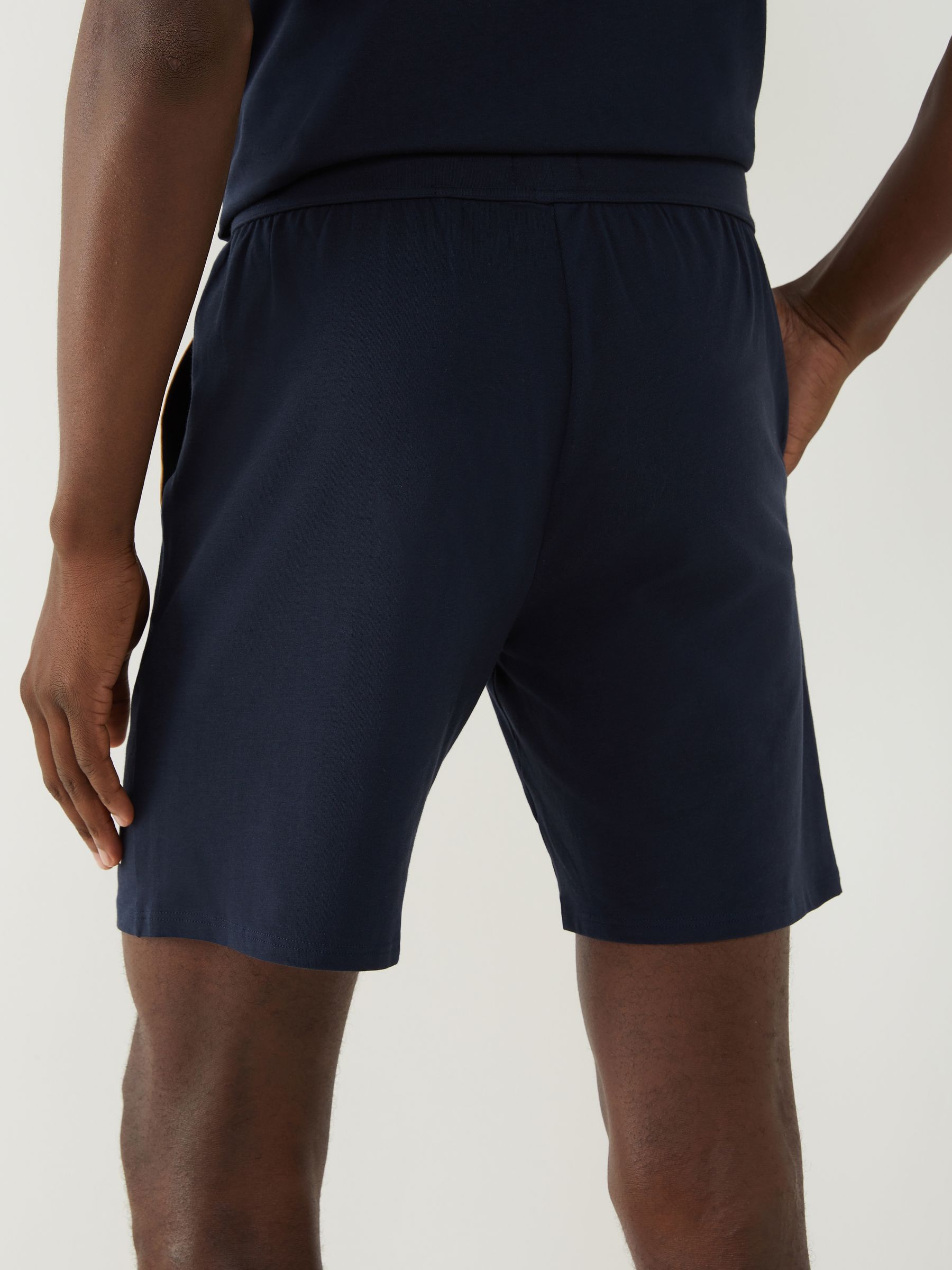 Blauw - BOSS Unique short met logo