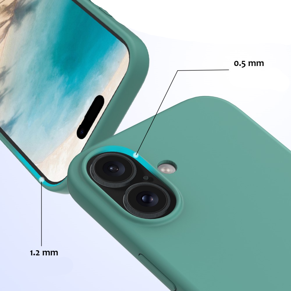 iPhone 16 Silikon Case Hülle - Dunkelblau