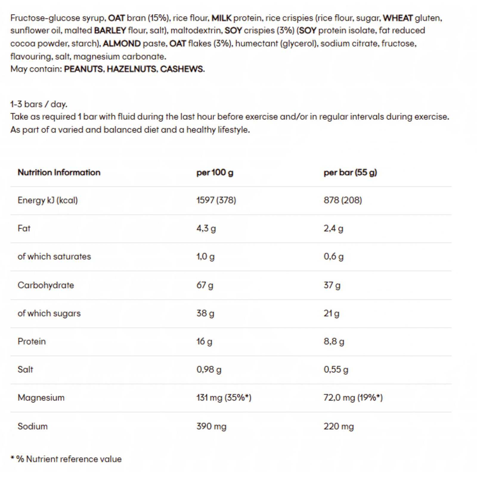 PowerBar Barrita Energize 55 g