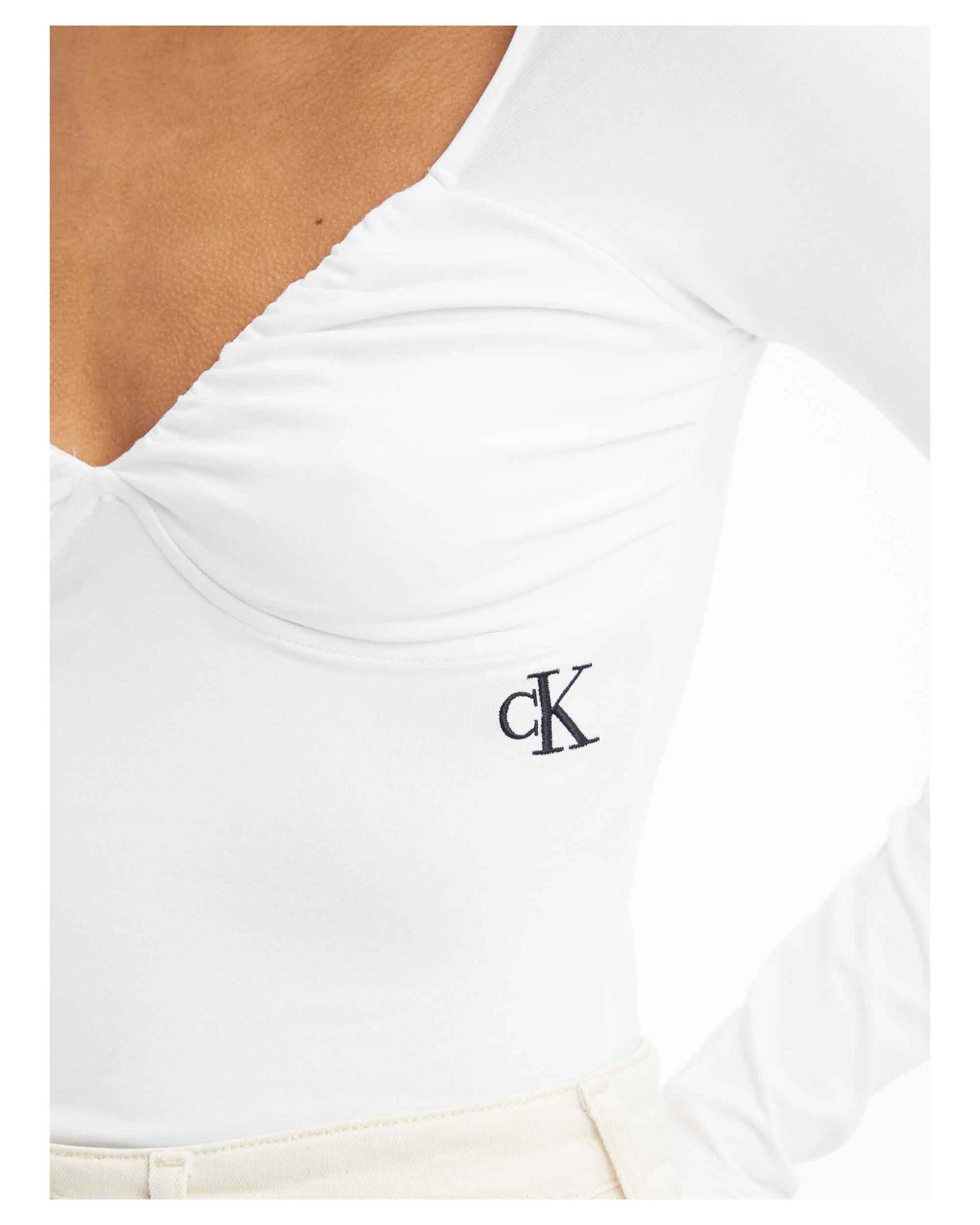 CALVIN KLEIN JEANS| Damen Longsleeve RUCHED BUST