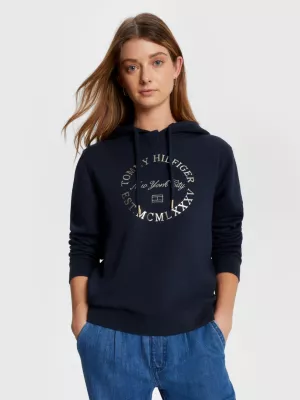 Moletom com capuz e logo adaptável de ajuste regular