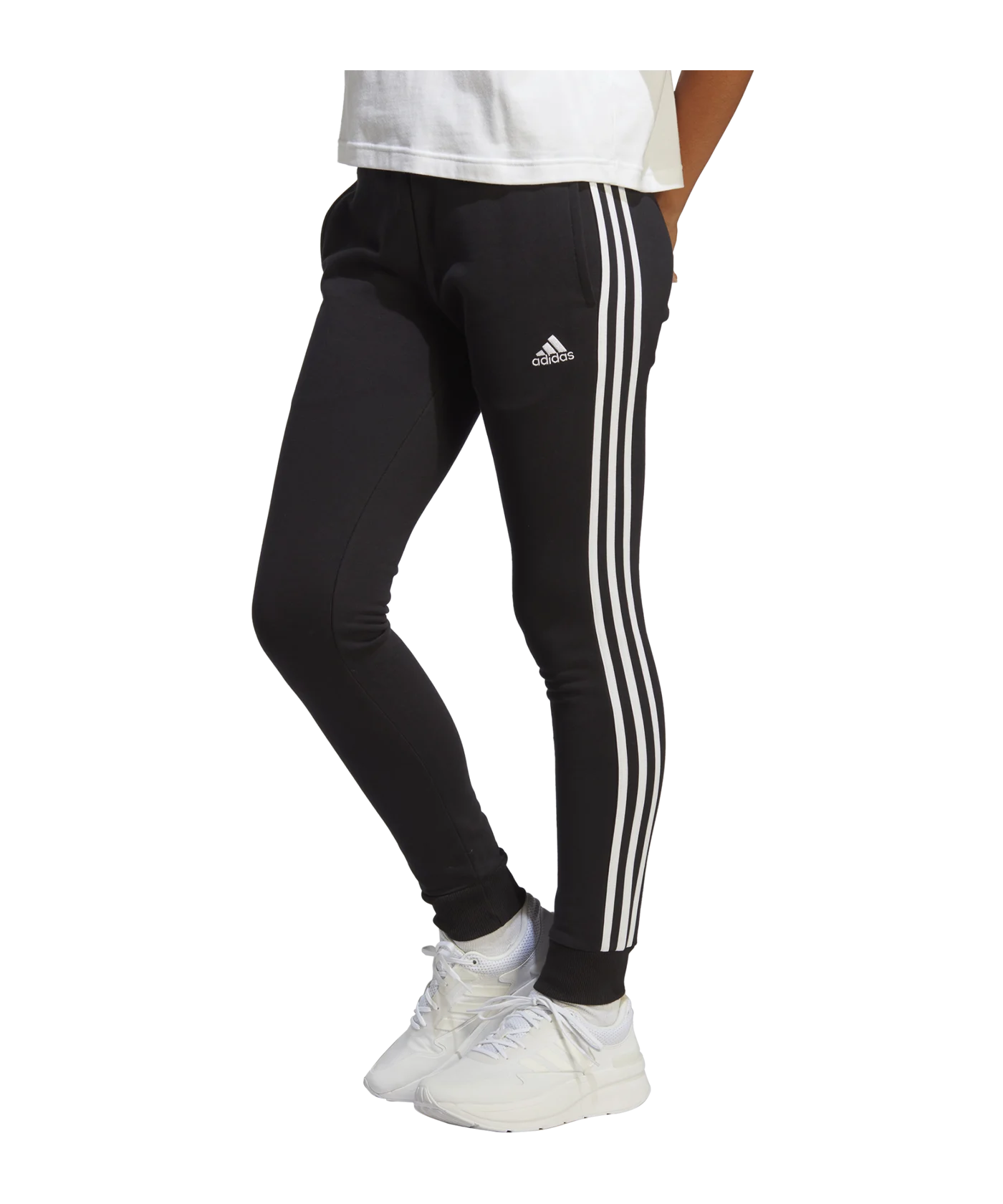 adidas 3S Jogginghose Damen Schwarz Weiss