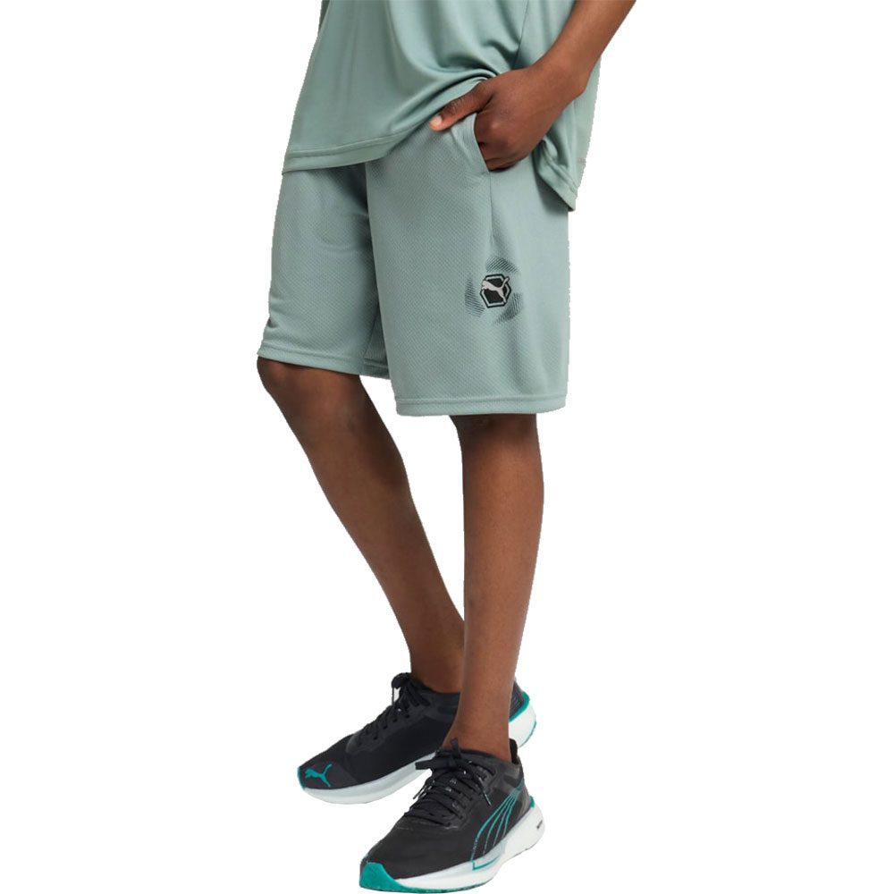 Puma Active Sports Graphic Poly Shorts Kinder green moon