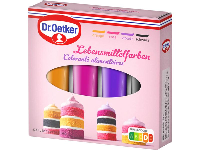 Dr.Oetker Lebensmittelfarben-Set RVSO 4 x 10 g Für bunte Köstlichkeiten