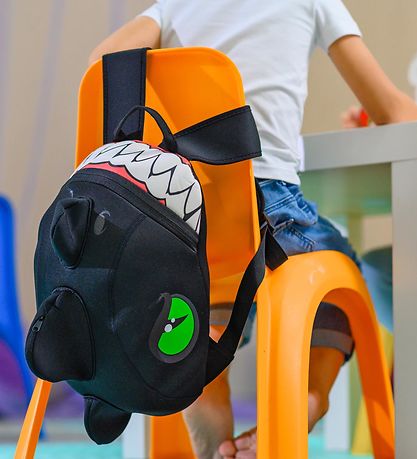 Crazy Safety Kindergartentasche - Drache - Schwarz