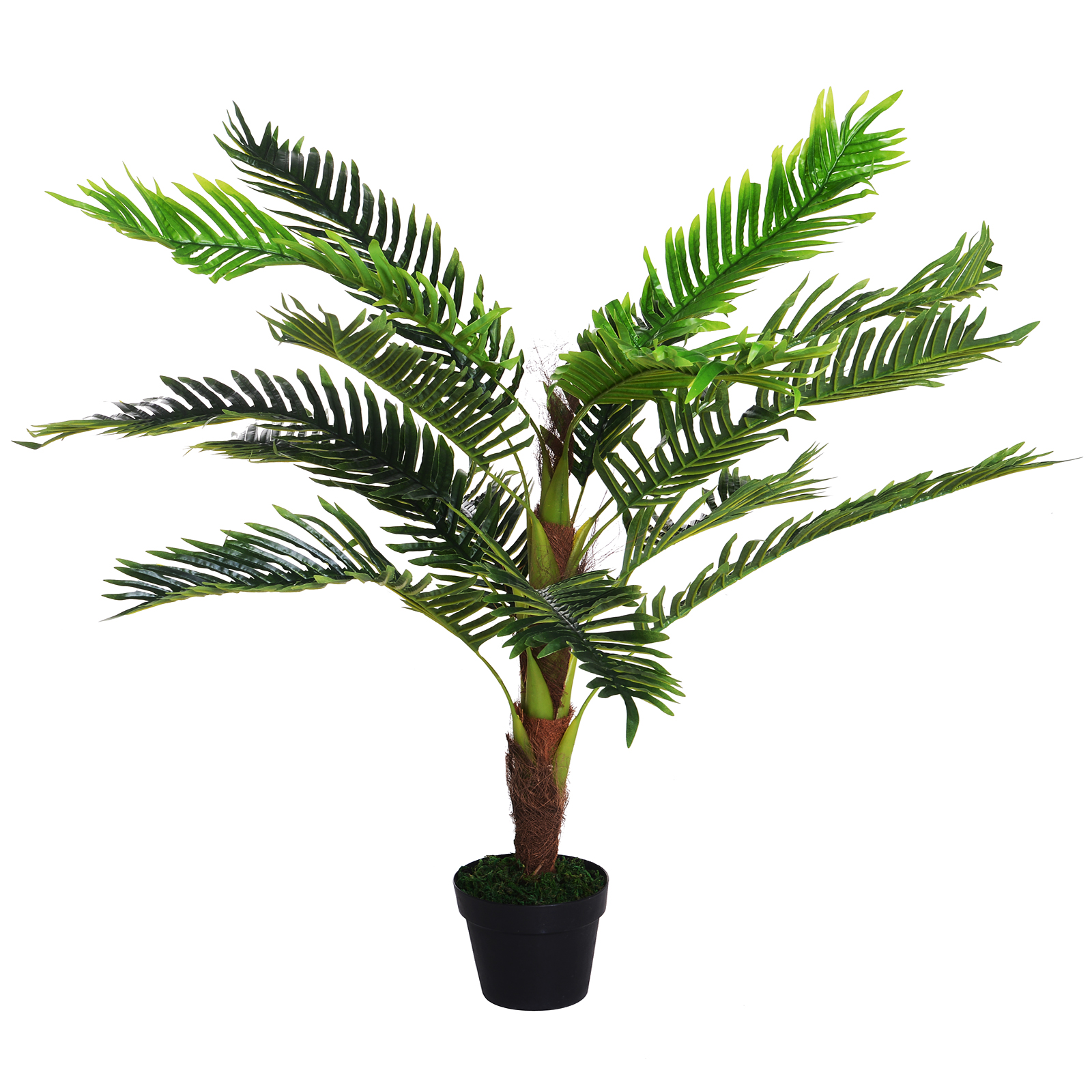 Planta artificial em vaso Outsunny, 123 cm de altura, árvore artificial para decoração de casa, escritório e exterior, verde.