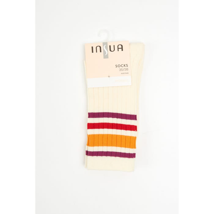 inSua-Sokken rib multi strepen -Insua