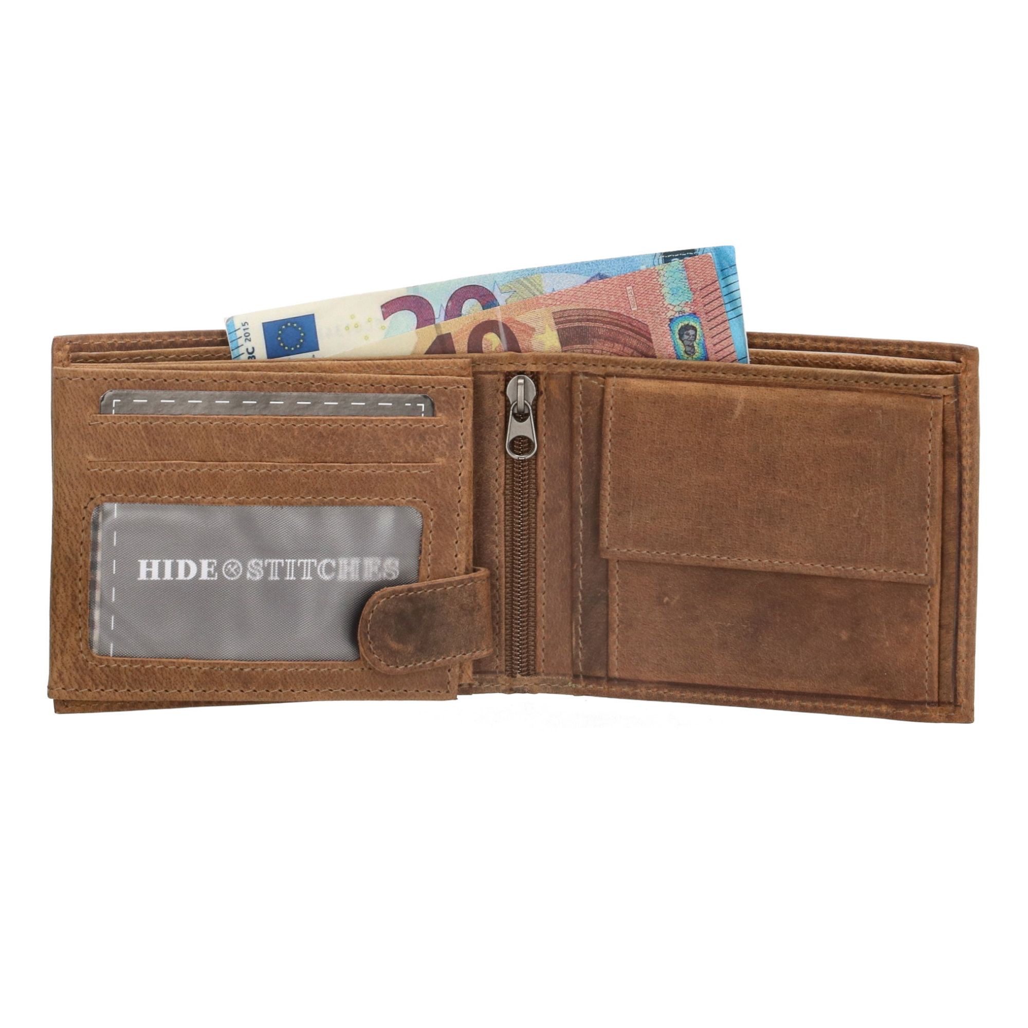 Hide & Stitches Idaho Portemonnee Billfold Bruin