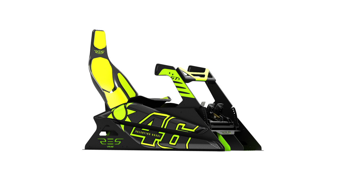 Res-TechGT Cockpit VR/46 Limited Edition racing simulator  (Zwart/neongroen)